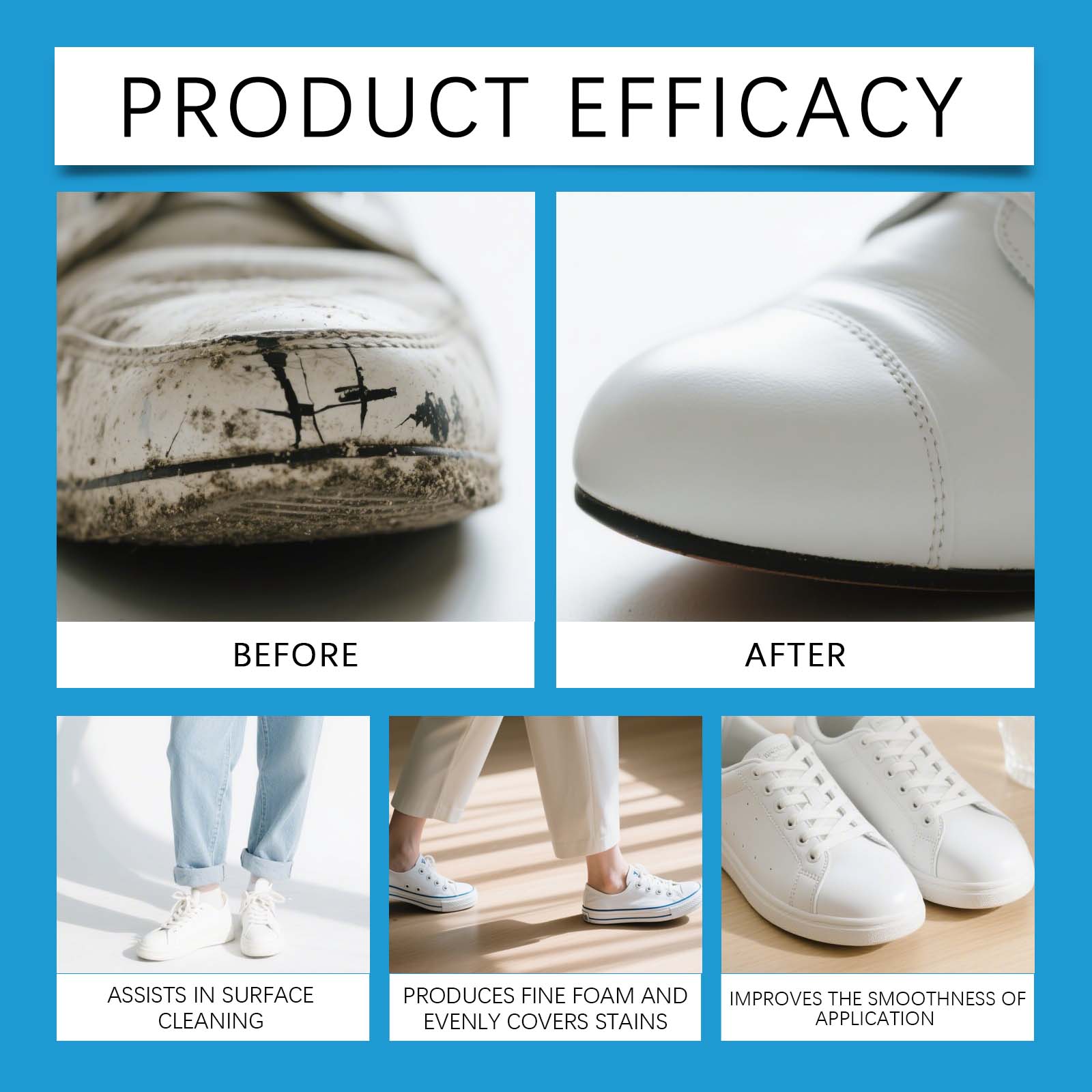 White Shoe Cleaner Cream Sneak - Sneaker Care Kit recension och pris