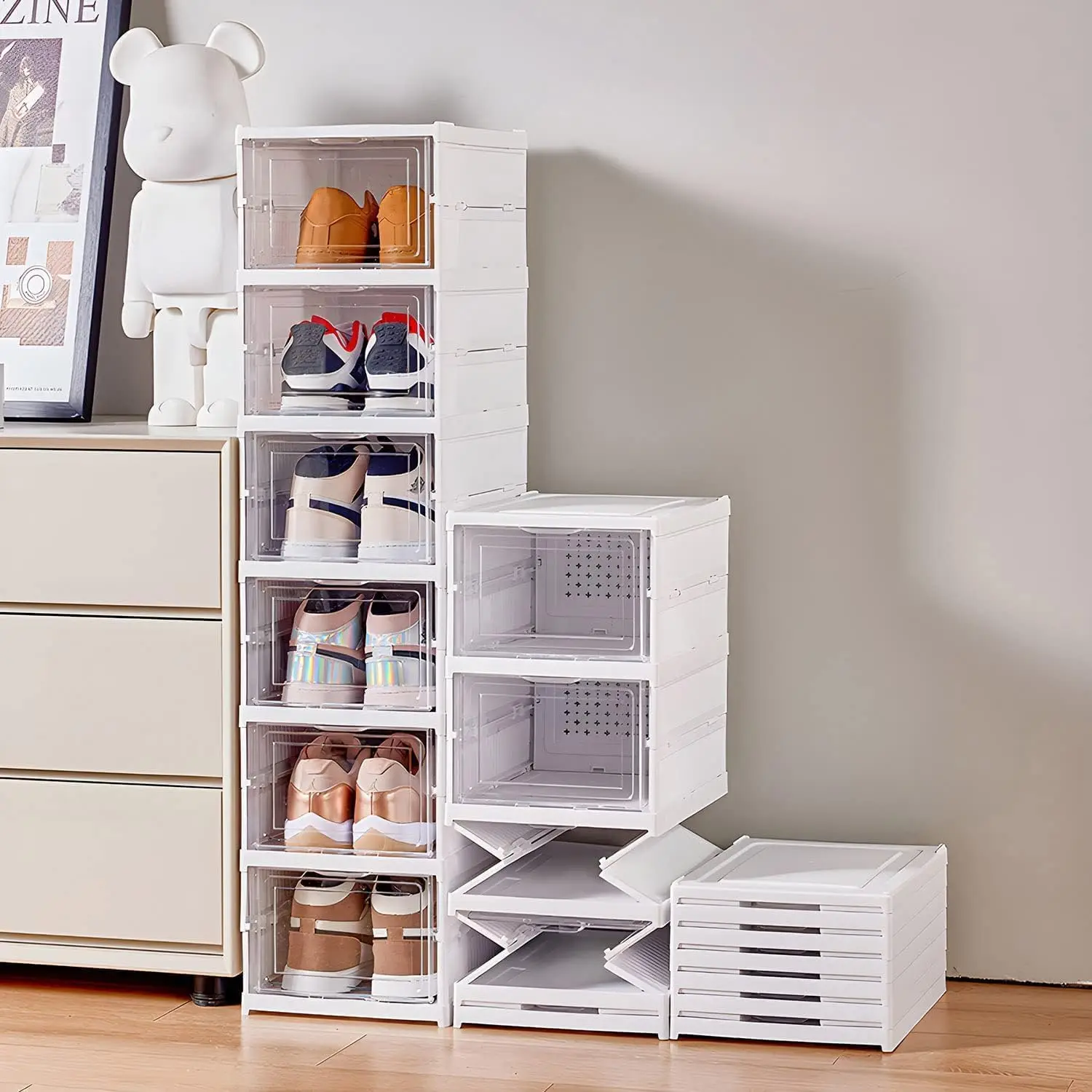 3/6 Layers Foldable Shoes Stor - Sneaker Case recension och pris